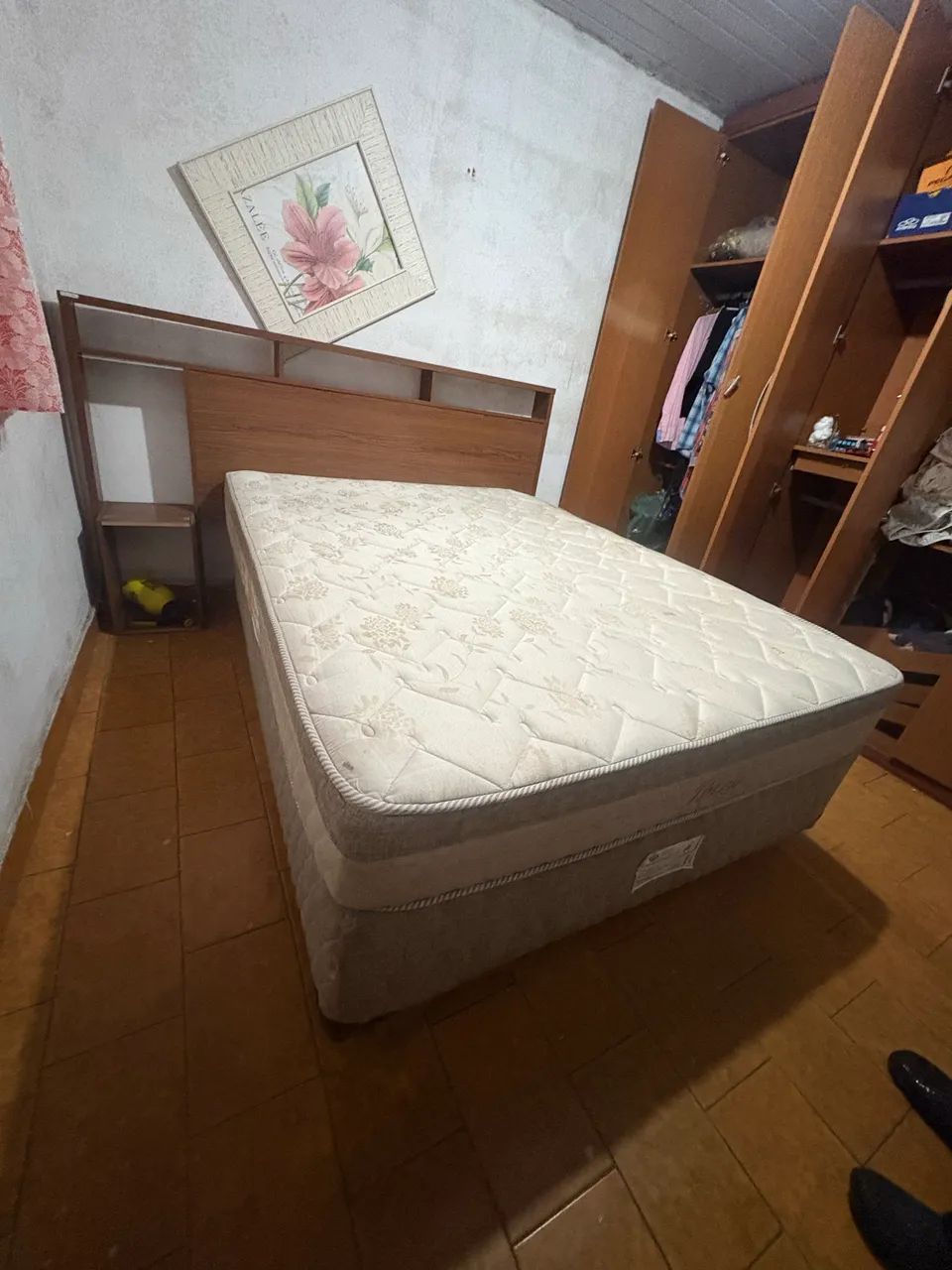 Cama box de casal com colchão e cabeceira  - Foto 3
