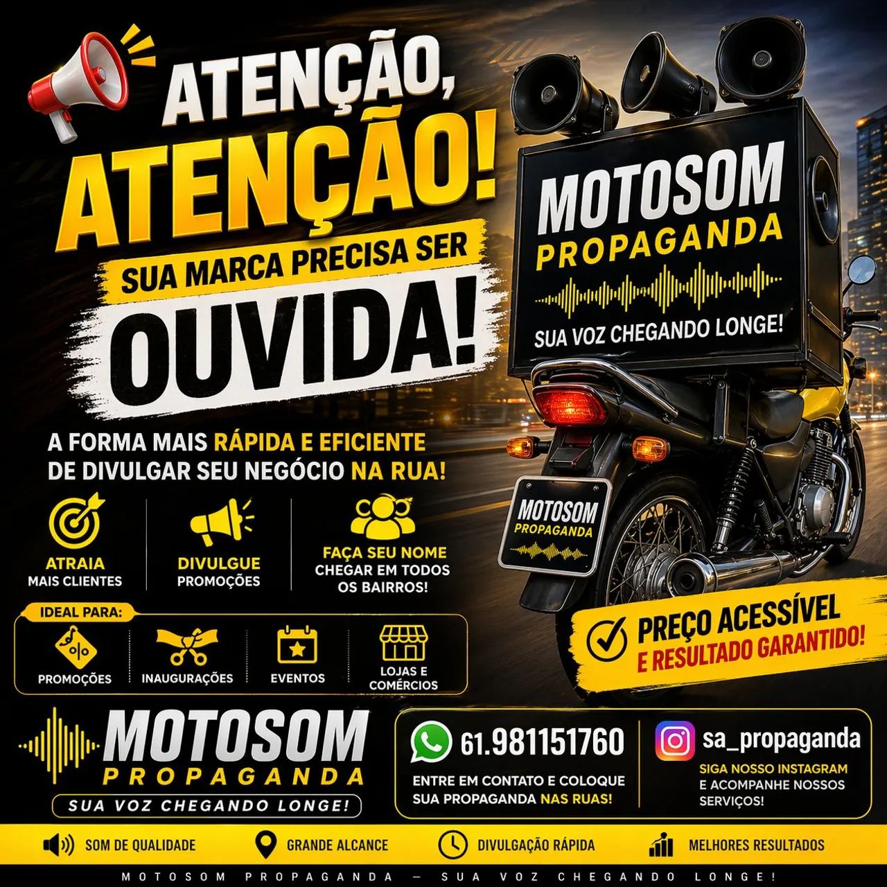 MOTOSOM PROPAGANDA NÃO COBRAMOS A GRAVAÇÃO DO LOCUTOR 