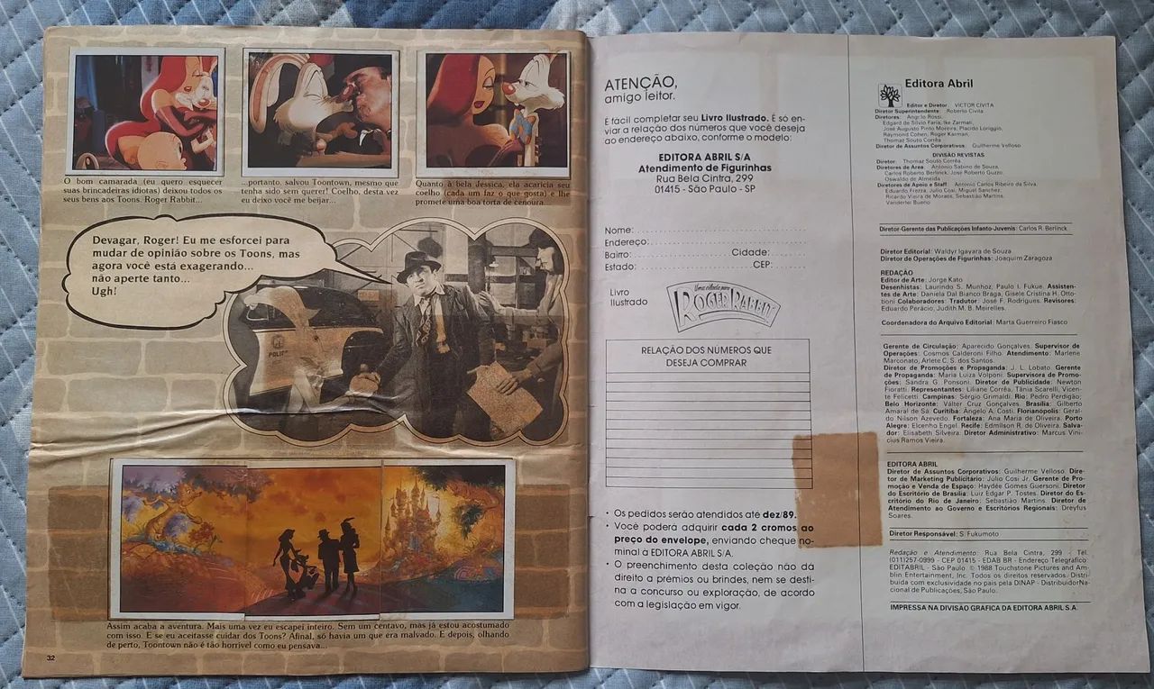 Álbum de Figurinhas Um Cilada para Roger Rabbit 1988 - Foto 3