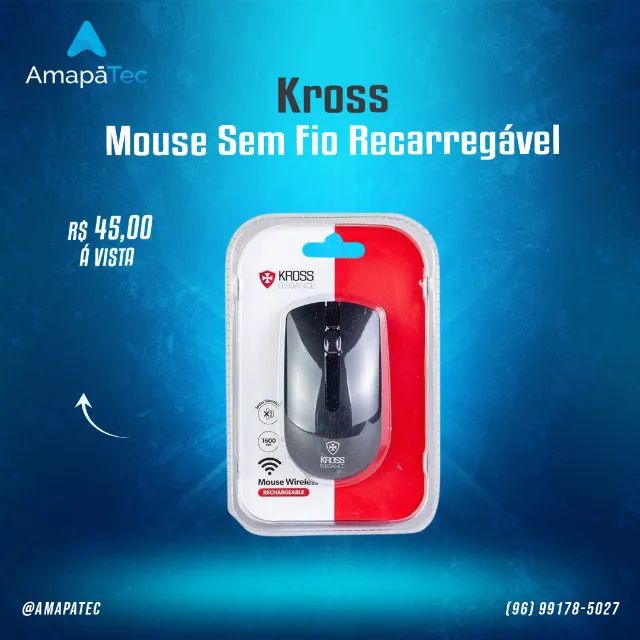 MOUSE SEM FIO RECARREGÁVEL KROSS