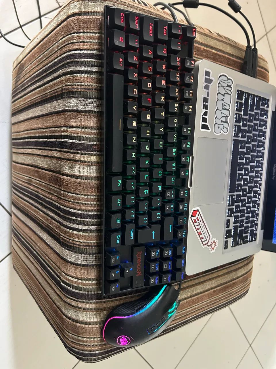 Teclado Mecânico Red Dragon + Mouse Red Dragon