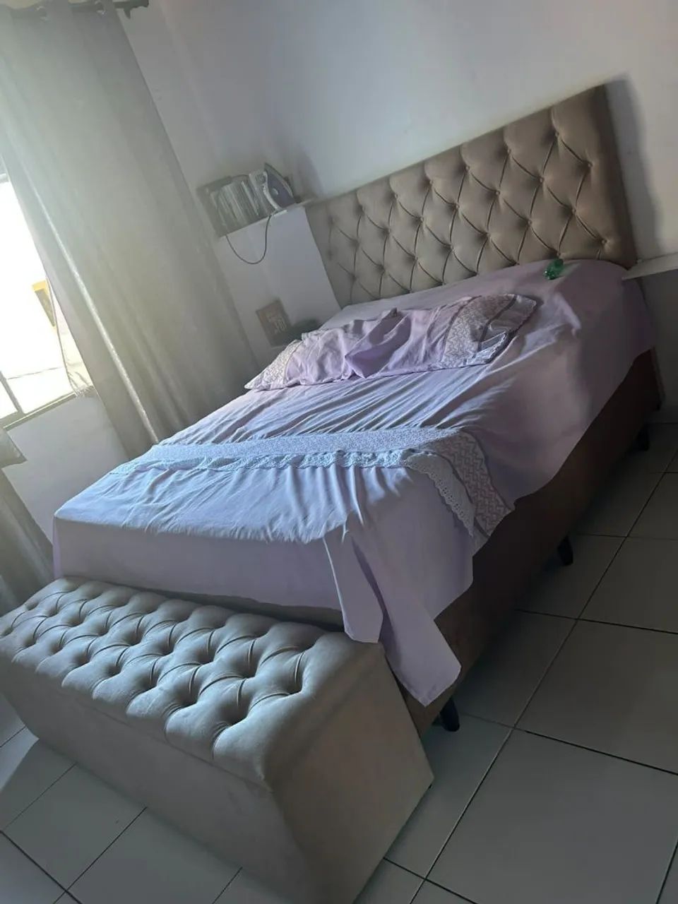 Conjunto cabeceira e baú entrega grátis 