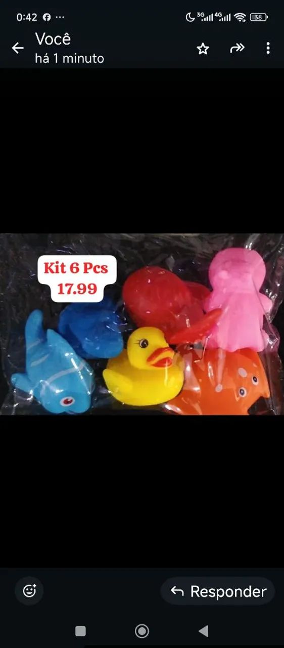 Kit 6 peças emborrachados 