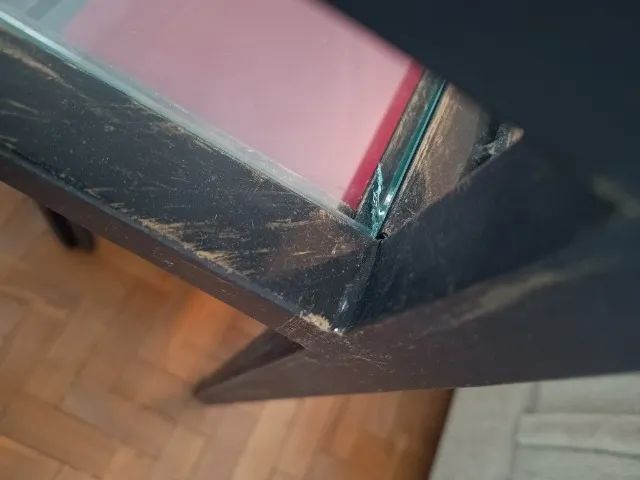 mesa de jantar clássica ferro com vidro duplo e três cadeiras - Foto 4
