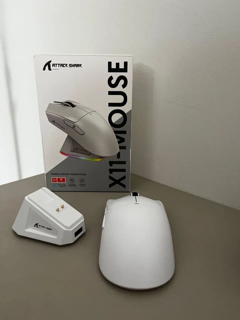 MOUSE ATTACK SHARK X11 COM DOCK DE CARGA