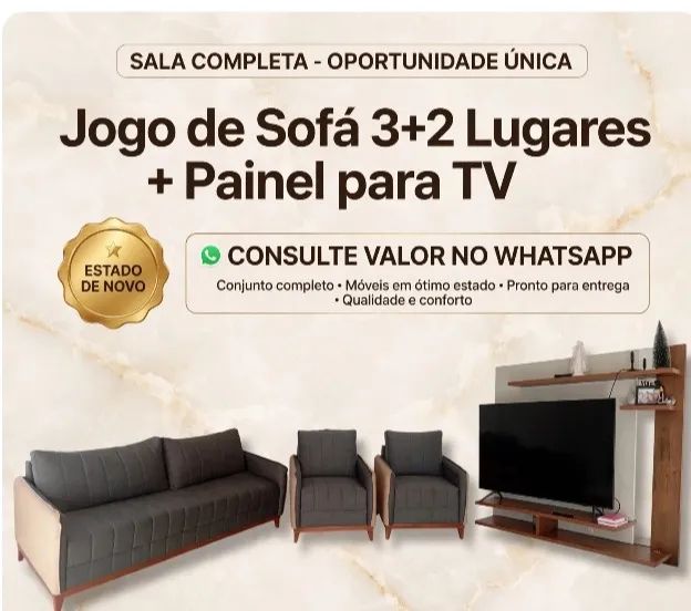 jogo de sofá mais painel  - Foto 3