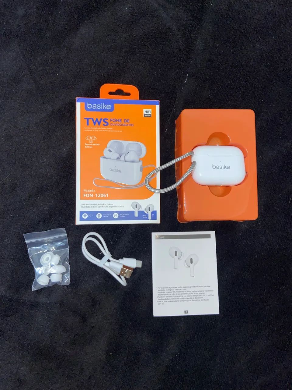 Fone Bluetooth Basike- Completo na Caixa