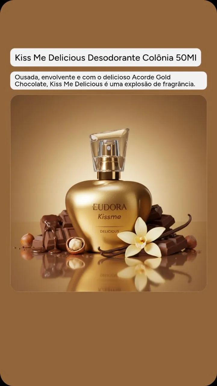 perfume colonia feminino Kiss me Eudora 