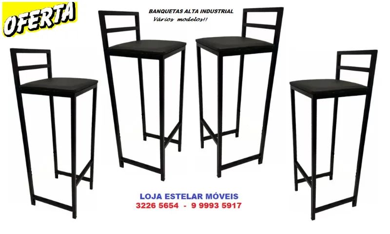 Lindas banquetas alta para área gourmet - Foto 2