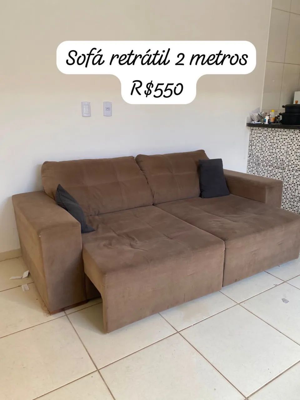 Sofa  retratil 2 metros