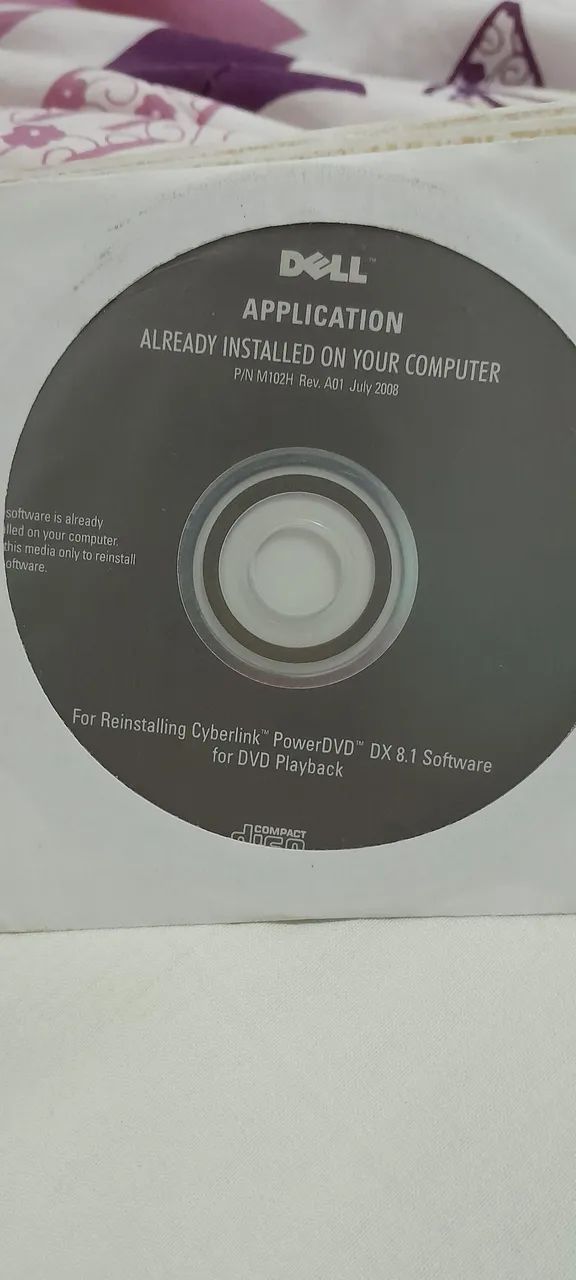 Cd instalação DELL ALREADY ano 2008