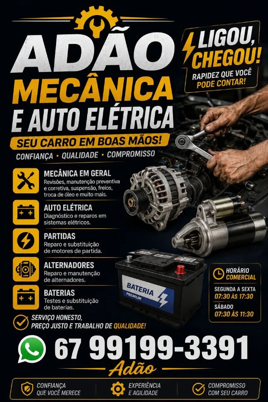 Auto elétrica socorro mecanico eletricista e mecânica elde auto