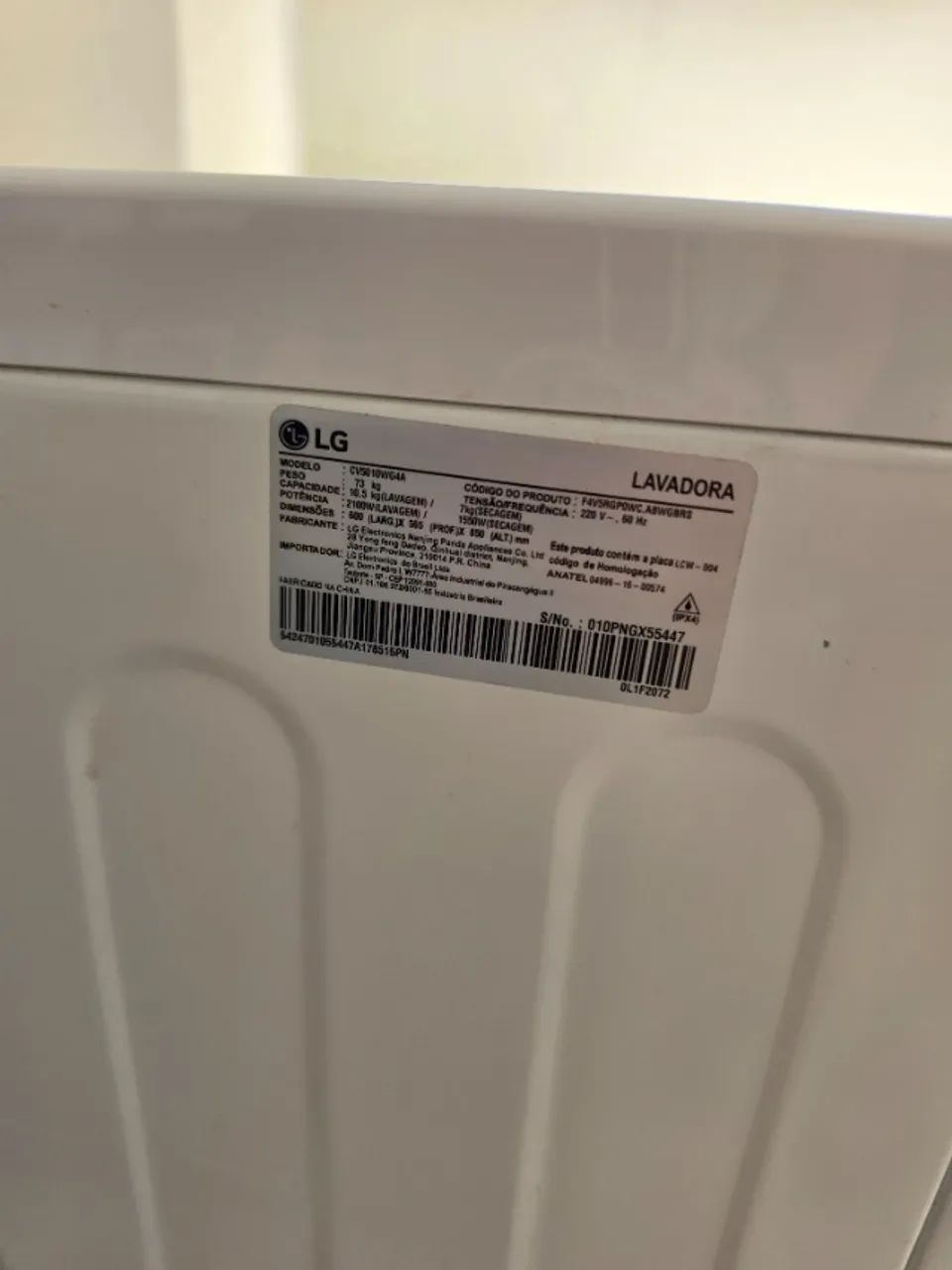 Lava e seca Lg vc4 10,5kg - Foto 5