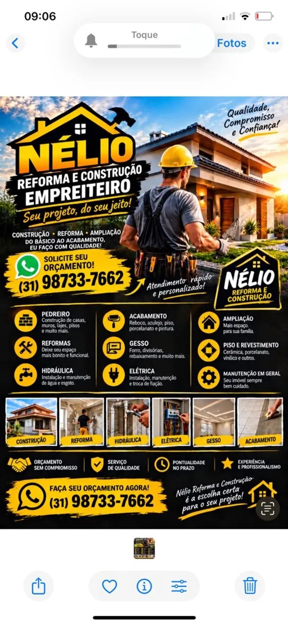 Nélio reforma e construção.