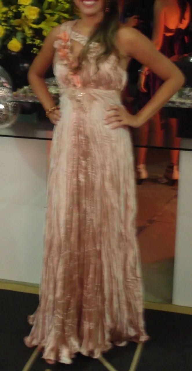 vestido de festa longo rosa - Foto 3
