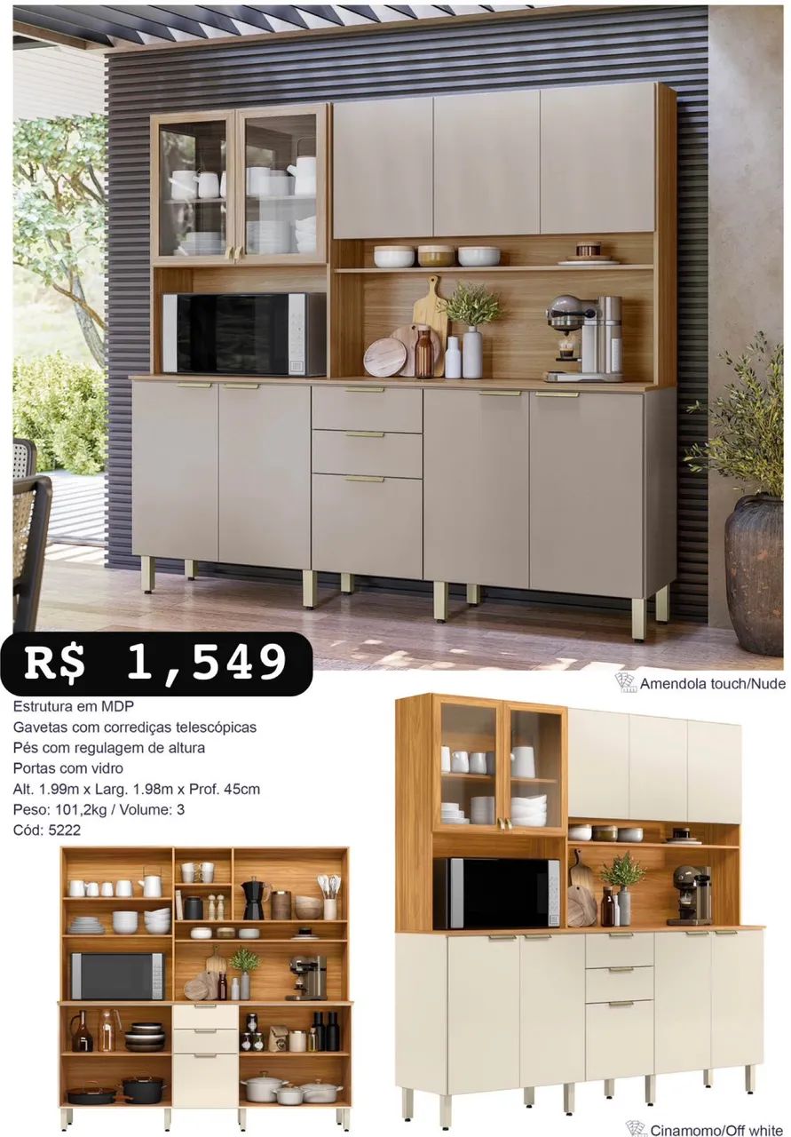 Armário de Cozinha amora 
