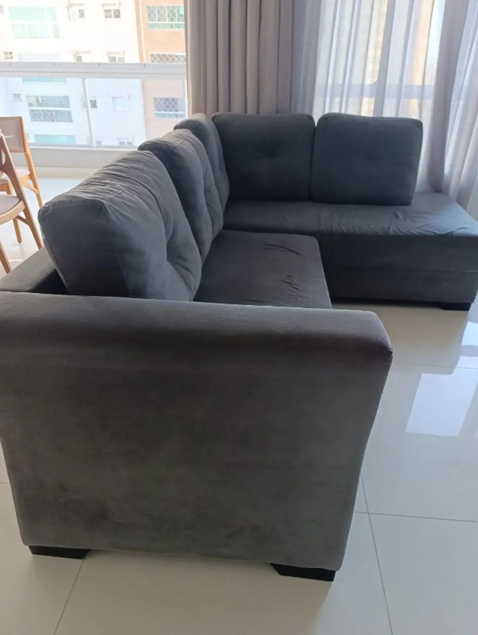 Sofá em L , muito confortável e em bom estado de conservação. - Foto 3