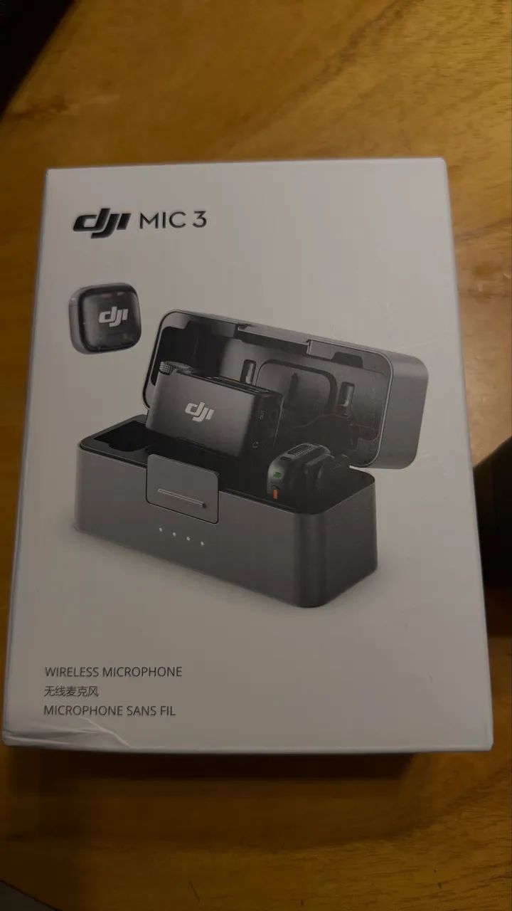 DJI MIC 3 com case de carregamento e todos os acessórios!