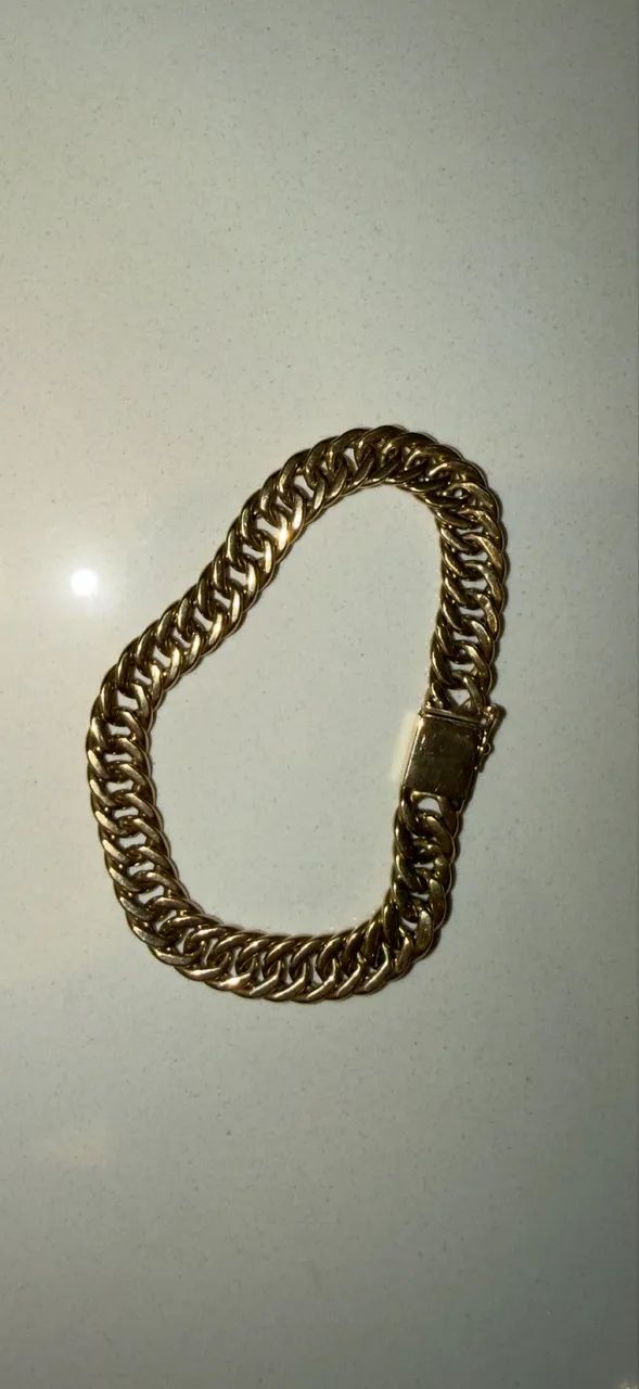 Pulseira de ouro oco 18.5 gramas 