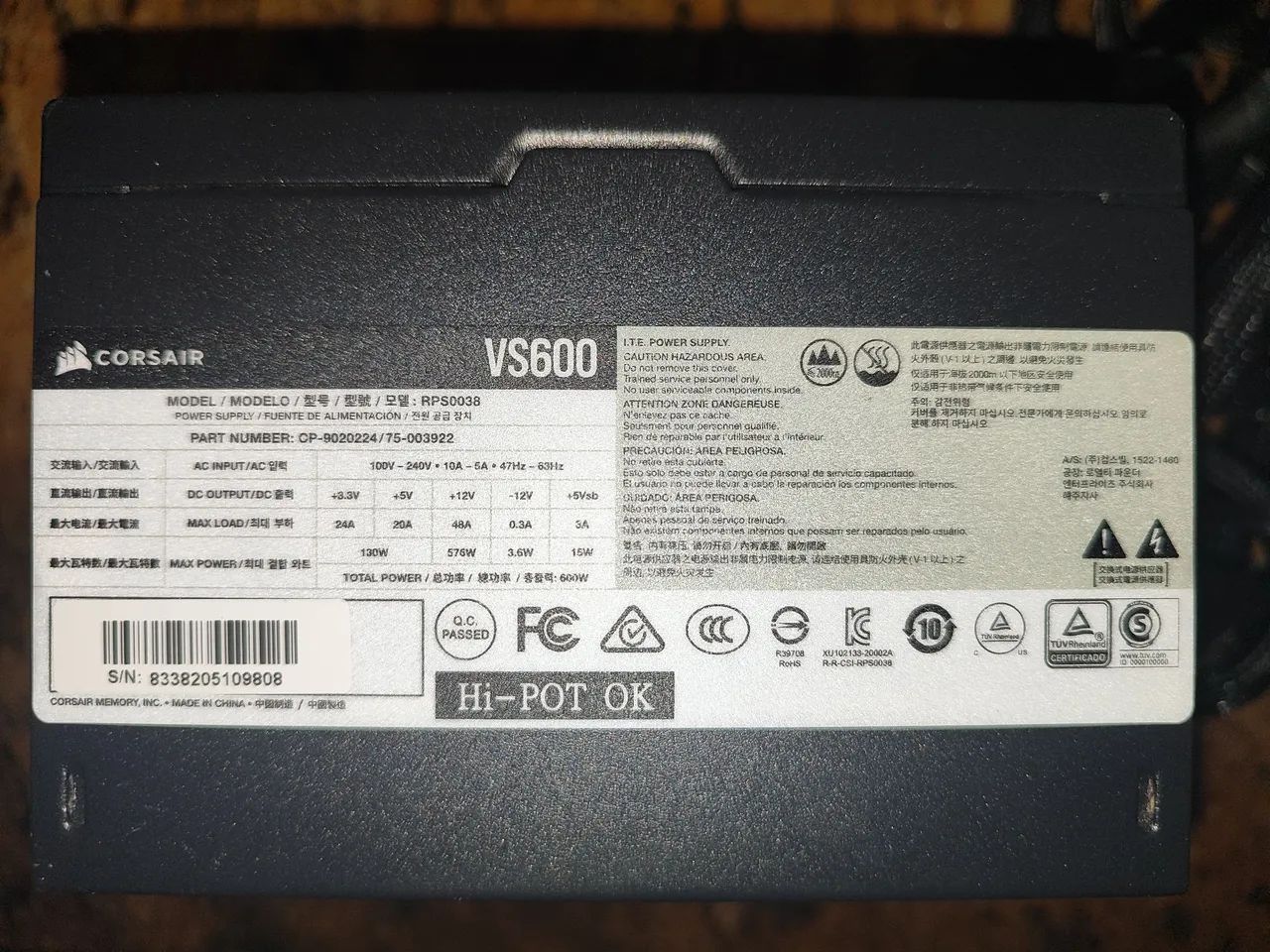 Fonte Corsair 600W - Foto 3