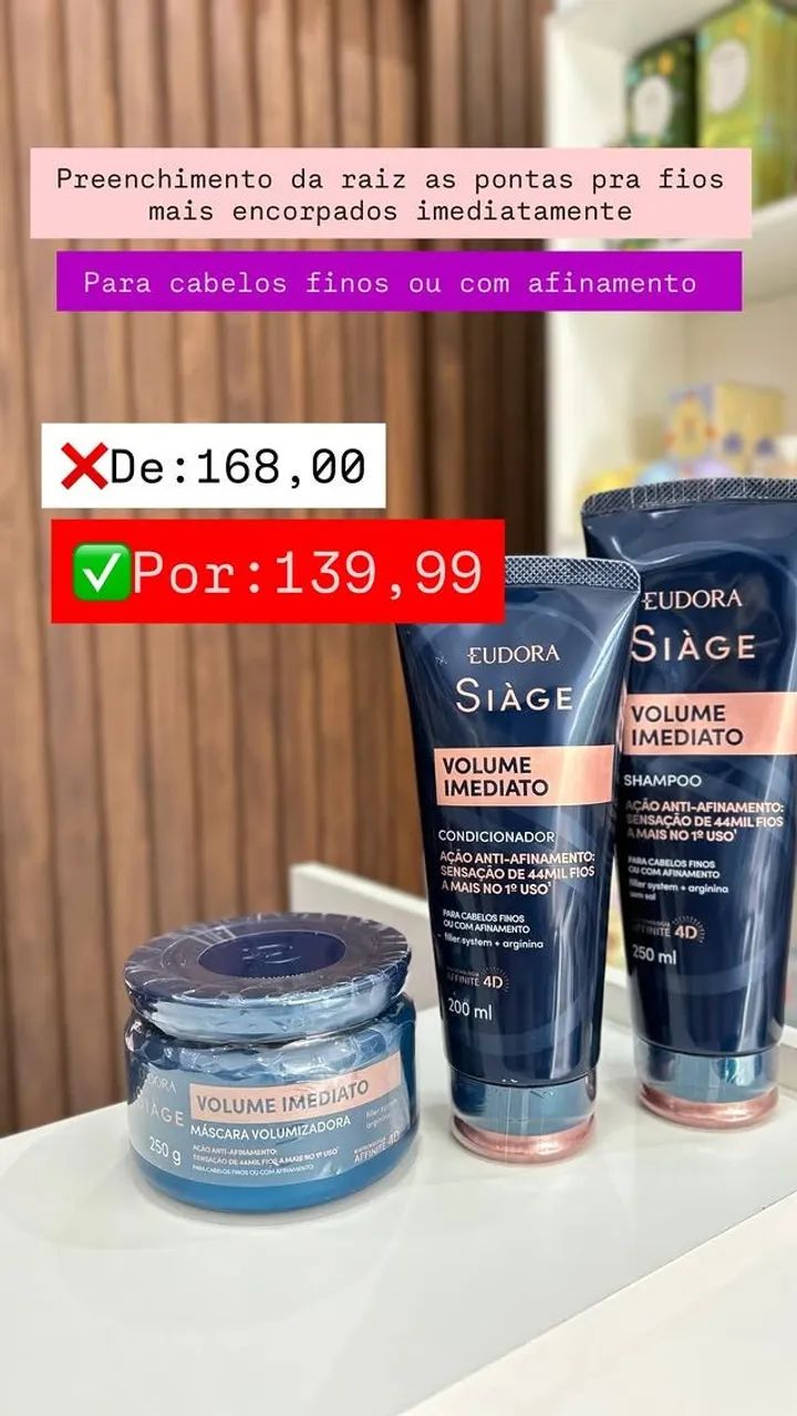 Siage Volume imediato em promoção 