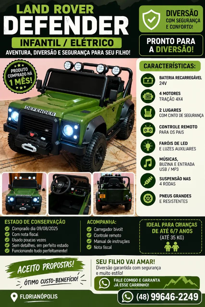 Carro elétrico infantil 