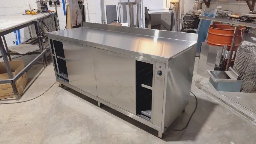 Armário Inox 1200mm Portas Correr Profissional