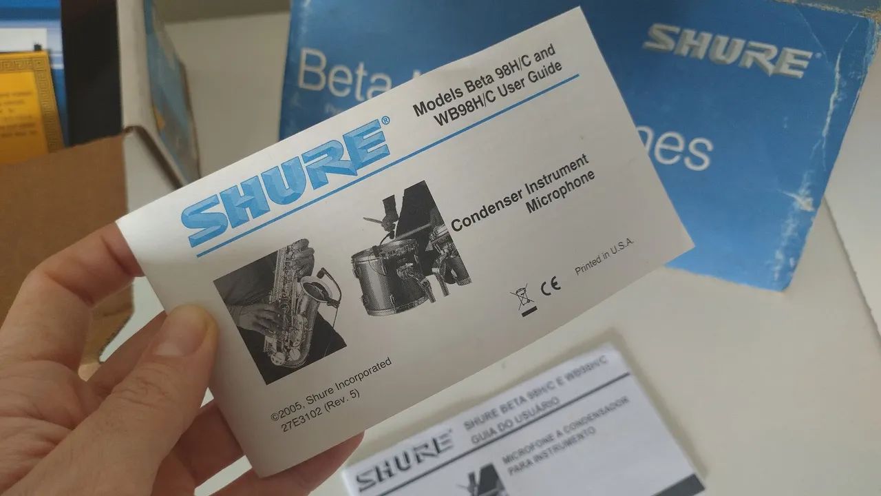Microfone shure Beta 98H/C sax flauta - Foto 5