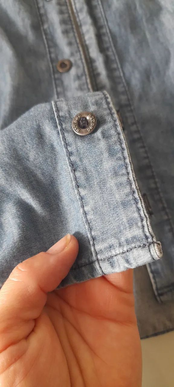 Camisa Jeans Juvenil Masculina  - Foto 2