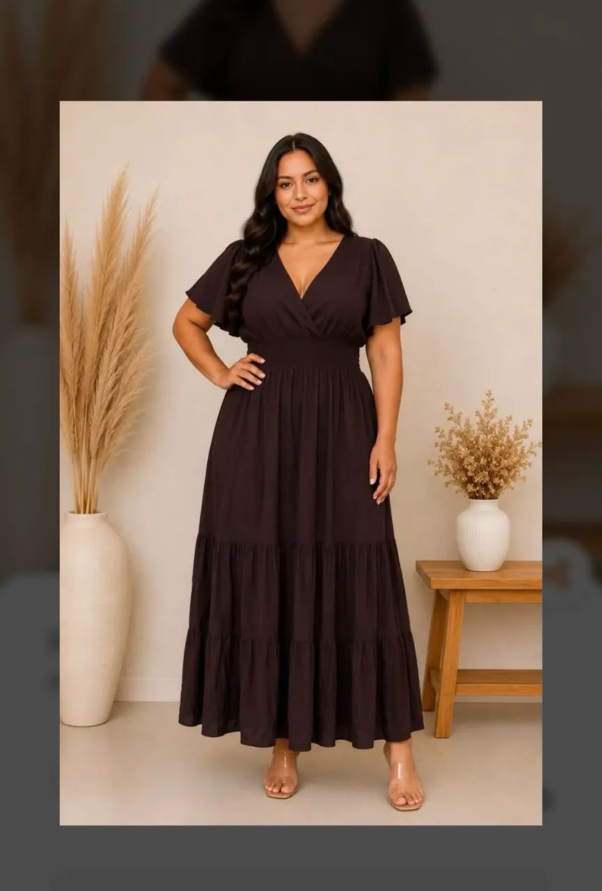Vestido longos plus  (atacado e varejo) @assammodas - Foto 3