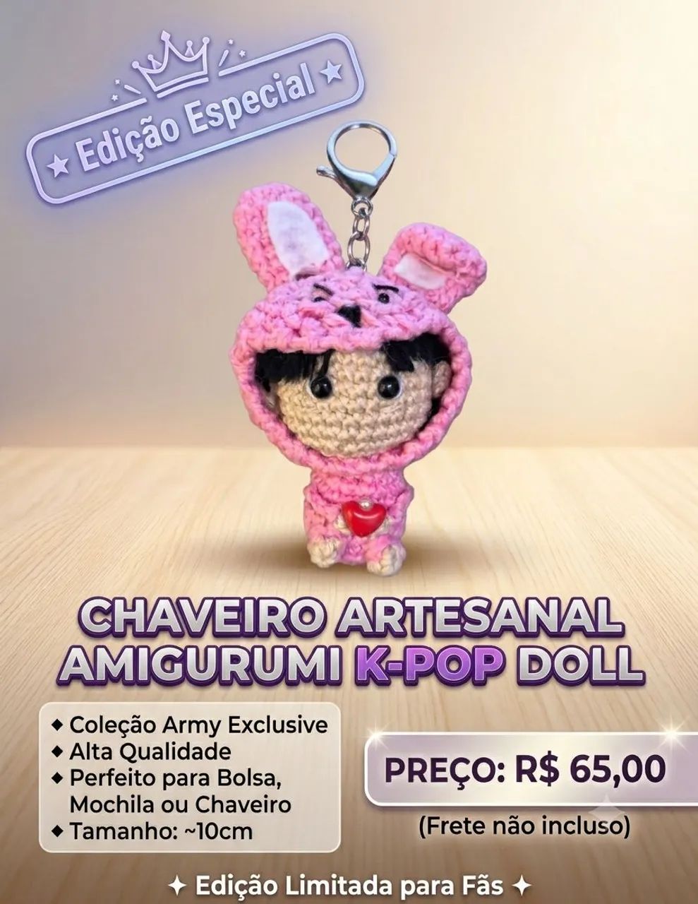 Chaveiros Kpop Doll Artesanal - Foto 2