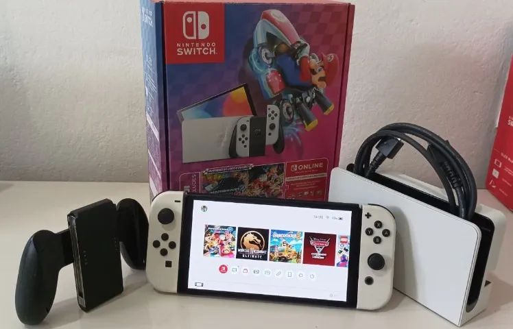 Nintendo Switch Oled (branco) + Jogos 