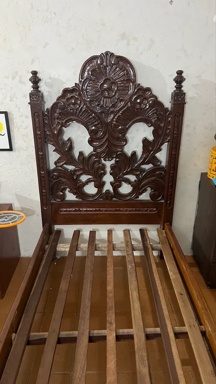 Cama Solteirão Colonial Antiga 