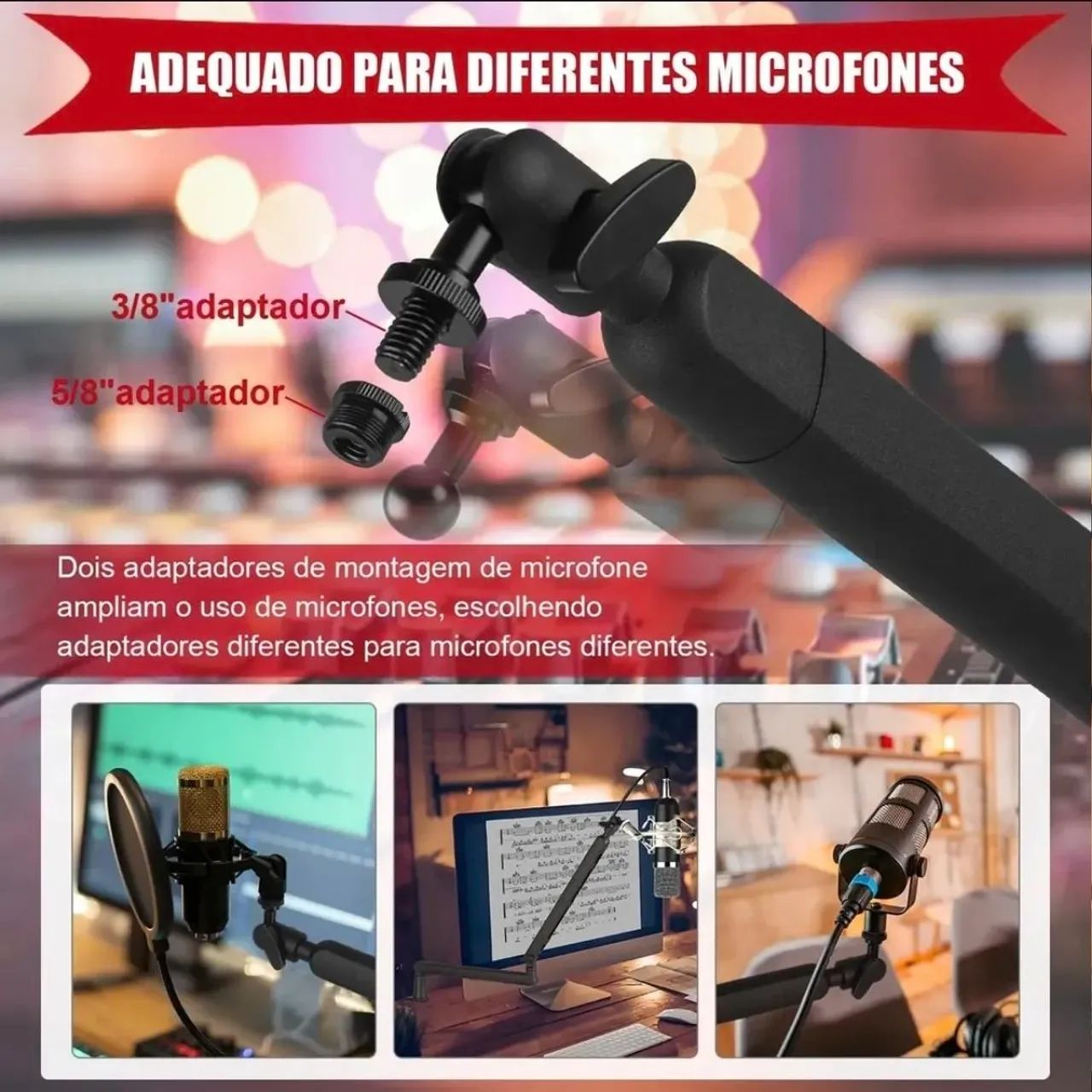 Braço Articulado Microfone Pro Kateam - Foto 2