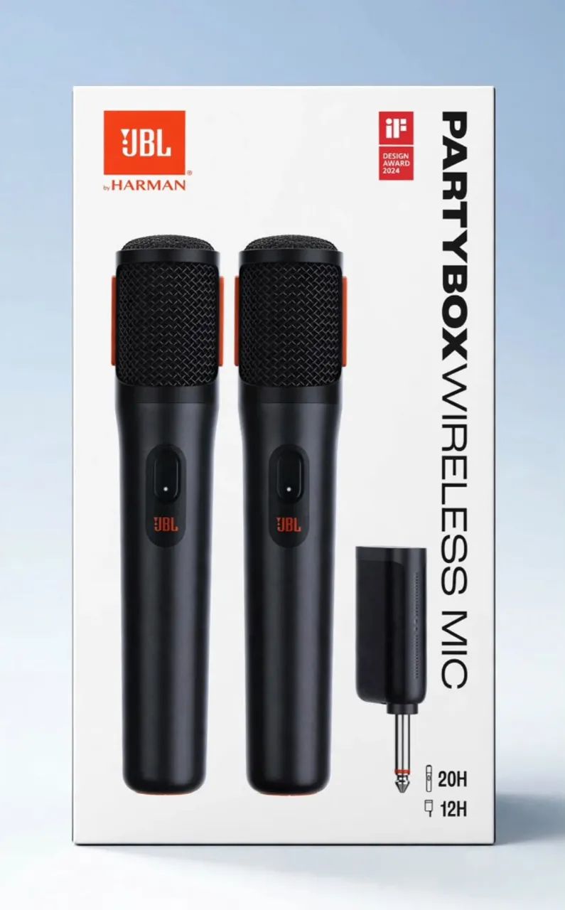 Microfone Sem Fio JBL (PBWireless Mic)  Compatível com todas as caixas de som Partybox