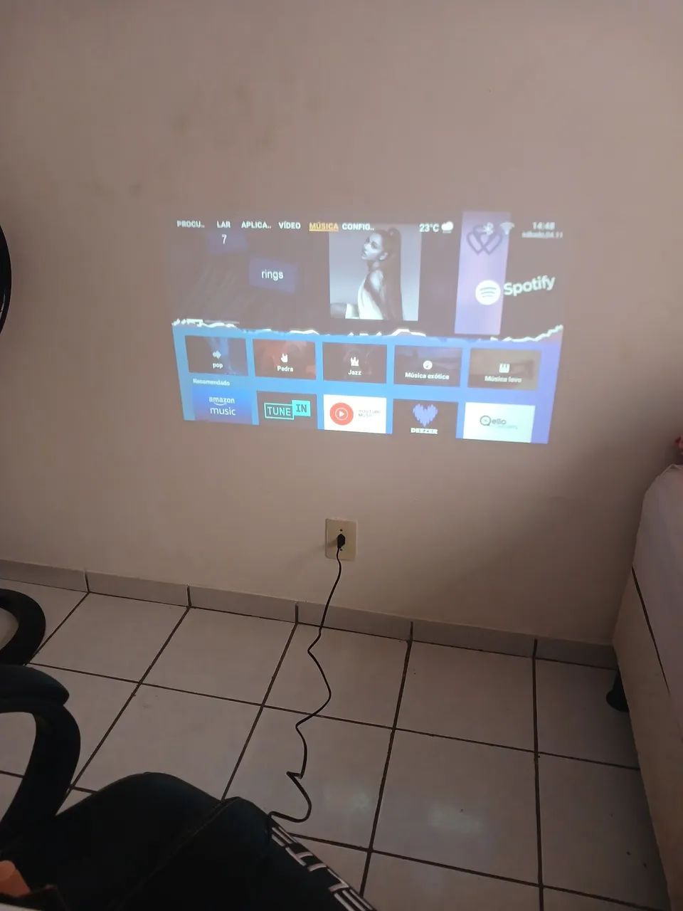 Projetor Portátil Conexão Fácil Bluetooth Wifi Android - Foto 5