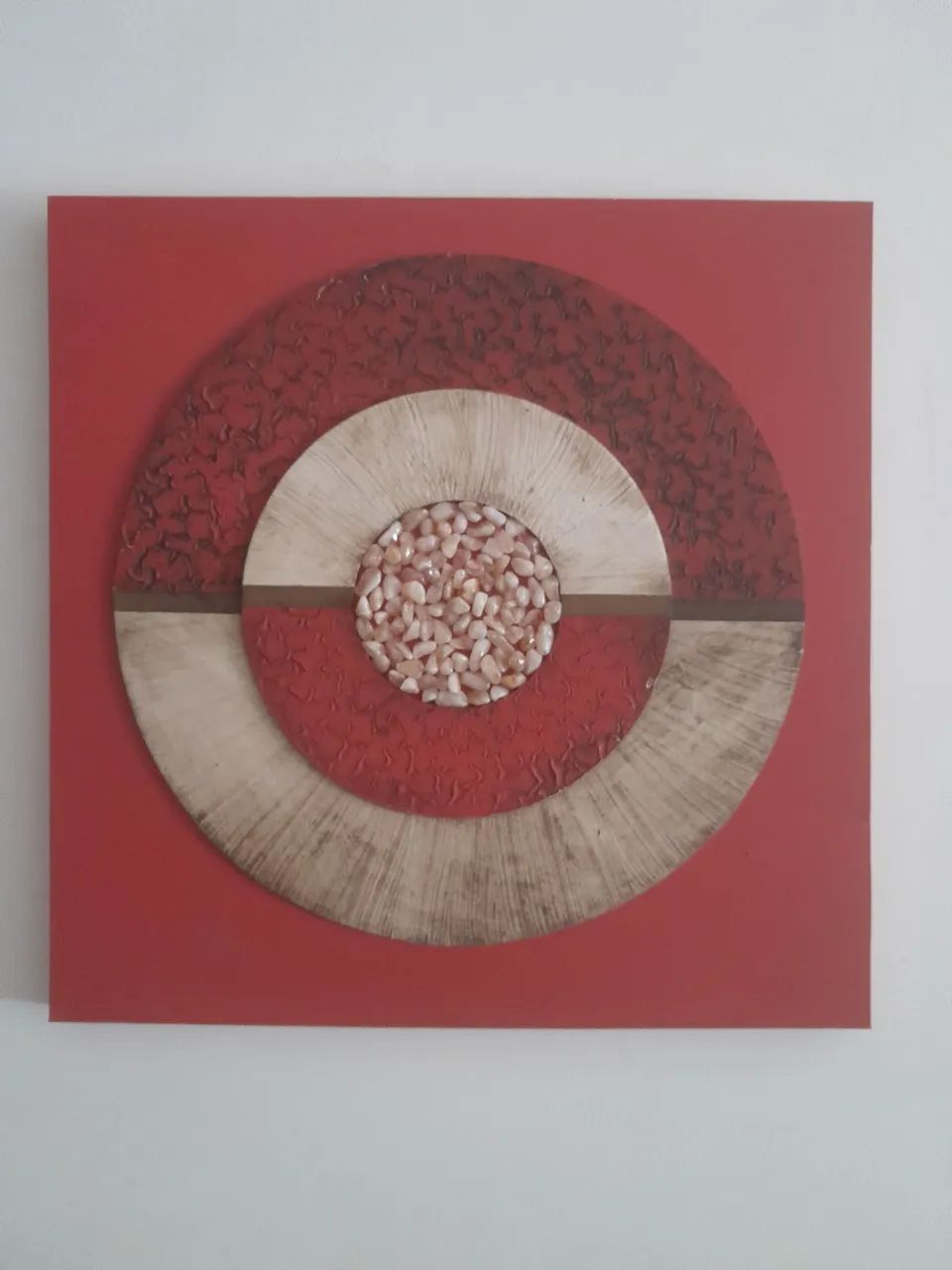 Quadro de boas energias com pedras 