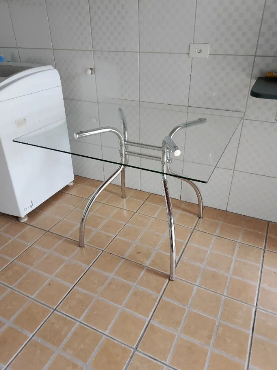 Mesa de vidro 4 lugares