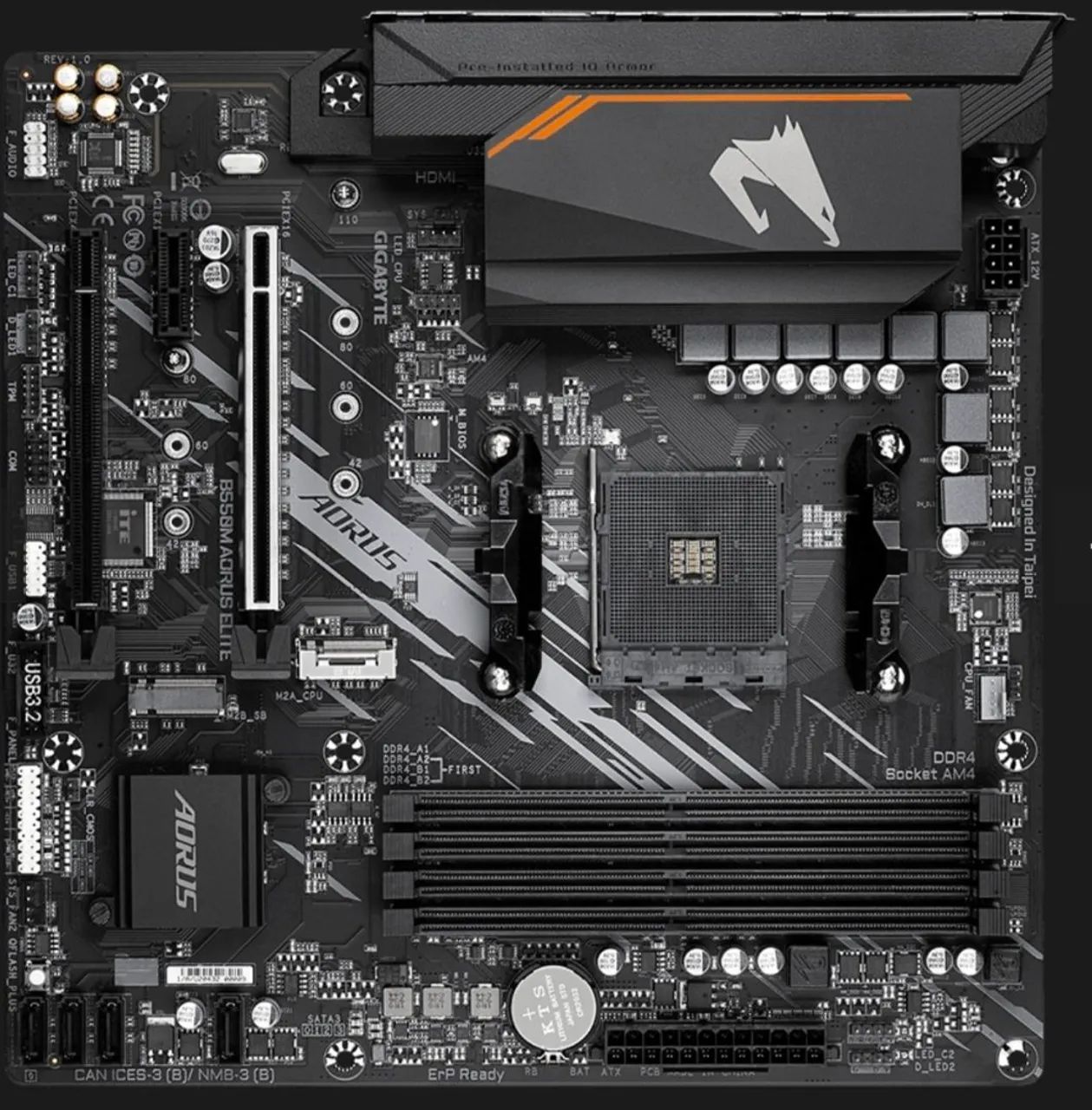 Placa mãe  b550m aorus elite - Foto 4