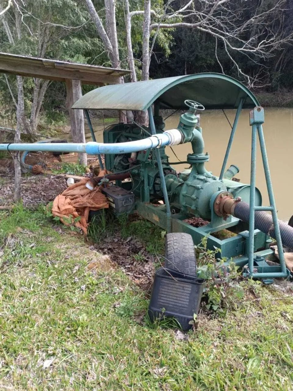 POTÊNCIA BRUTA NA IRRIGAÇÃO! Motor OM314 85CV RECÉM-FEITO + Bomba KSB 80-40/3 6?x5? - ALTA