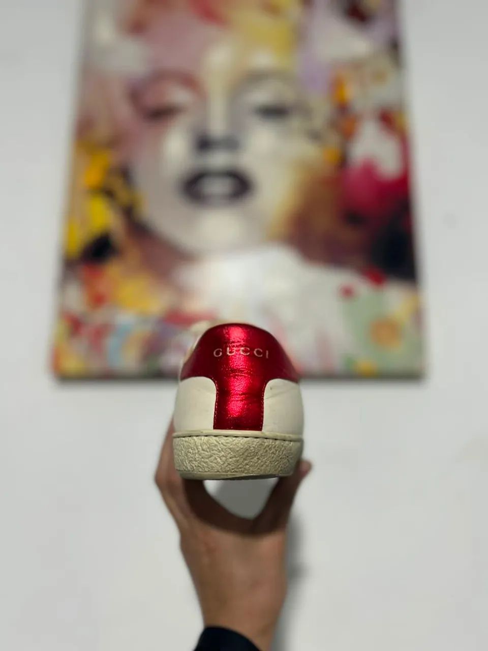 Gucci Ace Logo Leather Sneaker - Foto 4