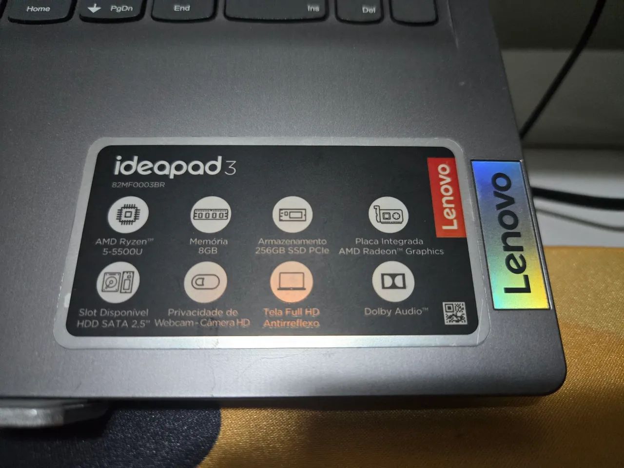 Notebook Lenovo Ryzen 5, 12GB Ram, 256SSD - Foto 3