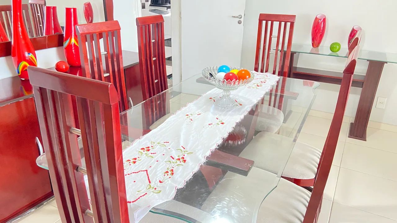 Conjunto de mesa 06 cadeiras . Buffet e canto ! - Foto 4