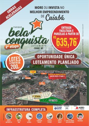 Loteamento Parque Bela Conquista em Cuiabá Lançamento da 2º etapa