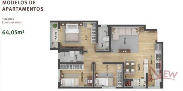 Apartamento 02 quartos no Três Marias, São José dos Pinhais - Foto 7