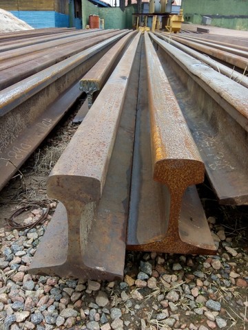 Trilho de aço ferroviário, Trilho de trem, Mata-Burro, Moega, Fundação, Construção civil - Foto 2