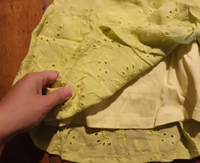 Vestidinho-bata Green em laisse verde-limão