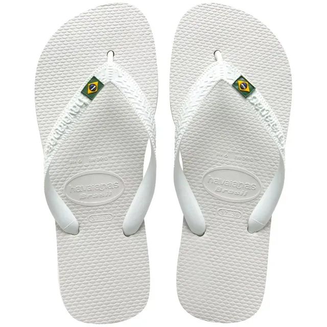Chinelo Havaianas Brasil Brancas