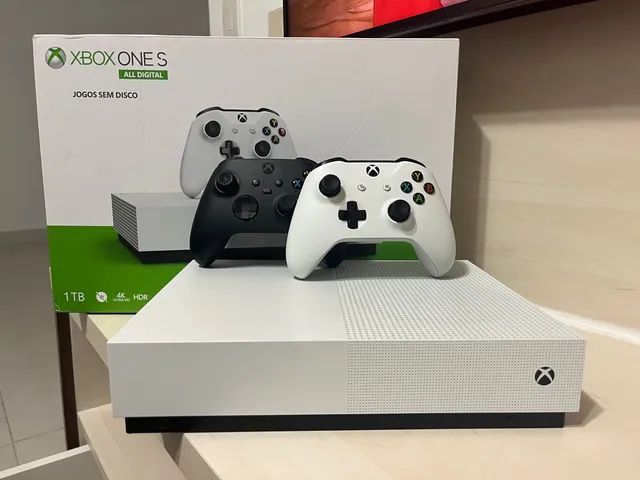 Xbox One S Com 2 Controle E Jogo Original Completo Promoção