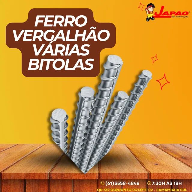 Ferro Várias Bitolas em Promoção Faça Seu Orçamento Pelo Whatsapp -  Materiais de construção e jardim - Samambaia Sul (Samambaia), Brasília  1208935518